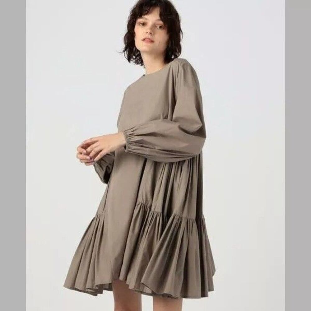 Merlette Byward Mini Dress Boat Neck Cotton Voil Resort Babydoll Flowy XS 275014
